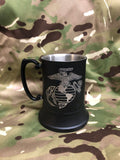 Engraved Matt Black Stainless Steel Tankard | RAF | Navy | Army | Military | Personalised Gift For Him | Unique| We Can engrave any design