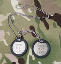 Engraved Current British Army Identification ID Dog Tags (same on both tags or different on both tags)