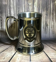 Engraved Stainless Steel Tankard | RAF | Navy | Army | Military | Personalised Gift For Him | Unique Drinking Gift | Beer Mug