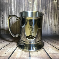 Engraved Stainless Steel Tankard | RAF | Navy | Army | Military | Personalised Gift For Him | Unique Drinking Gift | Beer Mug