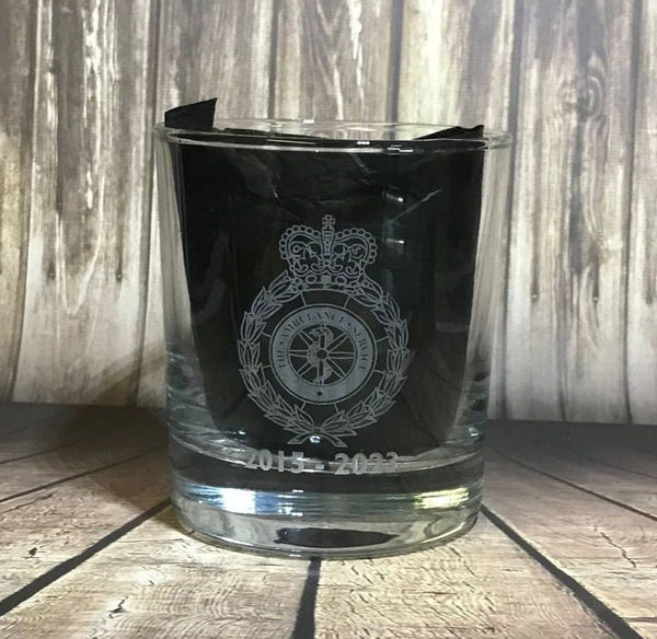 ambulance service - Engraved Whiskey Tumbler Glass 330ml - we can engrave any design