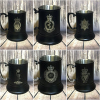 Engraved Stainless Steel Tankard | RAF | Navy | Army | Military | Personalised Gift For Him | Unique Drinking Gift | Beer Mug