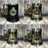 Engraved Stainless Steel Tankard | RAF | Navy | Army | Military | Personalised Gift For Him | Unique Drinking Gift | Beer Mug