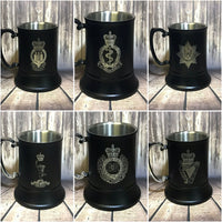 Engraved Matt Black Stainless Steel Tankard | RAF | Navy | Army | Military | Personalised Gift For Him | Unique| We Can engrave any design