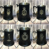 Engraved Matt Black Stainless Steel Tankard | RAF | Navy | Army | Military | Personalised Gift For Him | Unique| We Can engrave any design