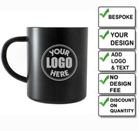 Engraved Stainless Steel Black Powder Coated Thermal Mug / Cup 400ml | RAF | Navy | Personalised Gift For Him | We Can engrave any design