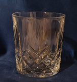 The Man The Myth The Legend / logo / motif- Engraved High Quality Heavy Sword cut pattern crystal whiskey Tumbler Glass 320ml