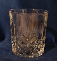 Scotland Thistle logo - Engraved High Quality Heavy Sword cut pattern crystal whiskey Tumbler Glass 320ml