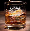 Smooth as whiskey sweet as / logo / motif - Engraved Etched whiskey Tumbler Glass 330ml