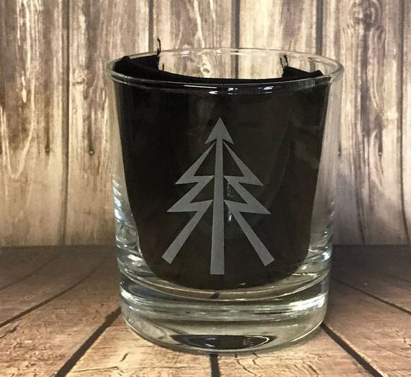 Recce / Reconnaissance Tree - Engraved Whiskey Tumbler Glass 330ml - we can engrave any design - infantry / recon