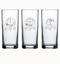 scottish clan crest / family coat of arms - Engraved Hi Ball / Tall Tumbler/ tall mixer Glass 290ml - we can engrave any design -