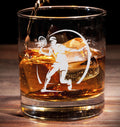 Tennis / ball / player / hobby - sports -Engraved whiskey Tumbler Glass 330ml sandblasted