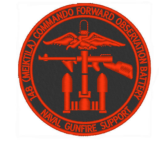 148 (Meiktila) Commando Forward Observation Battery, 29 Cdo RA - Gesticktes Design - Wähle dein Kleidungsstück