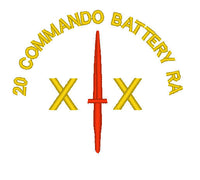 20 Battery Royal Artillery - Embroidered Design - Choose your Garment