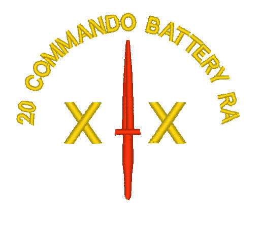 20 Battery Royal Artillery - Embroidered Design - Choose your Garment