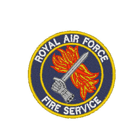 RAF Royal Air Force Fire Service – Gesticktes Design – Wählen Sie Ihr Kleidungsstück