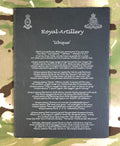 Royal Artillery RA / Royal Horse Artillery RHA „UBIQUE“ – gravierte Schiefertafel, personalisierbar – Streitkräfte Ihrer Majestät – Rechteck, 200 mm x 300 mm