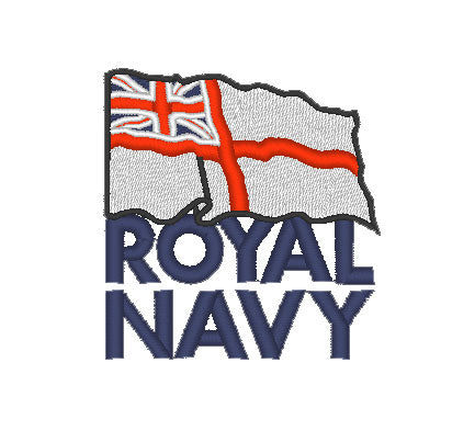 Royal Navy - Bestickt - Wähle dein Kleidungsstück