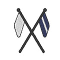 Crossed Flags / CIS Systems / C3S Communications Signaller Qualification / crossed flags - Embroidered Design - Choose your Garment